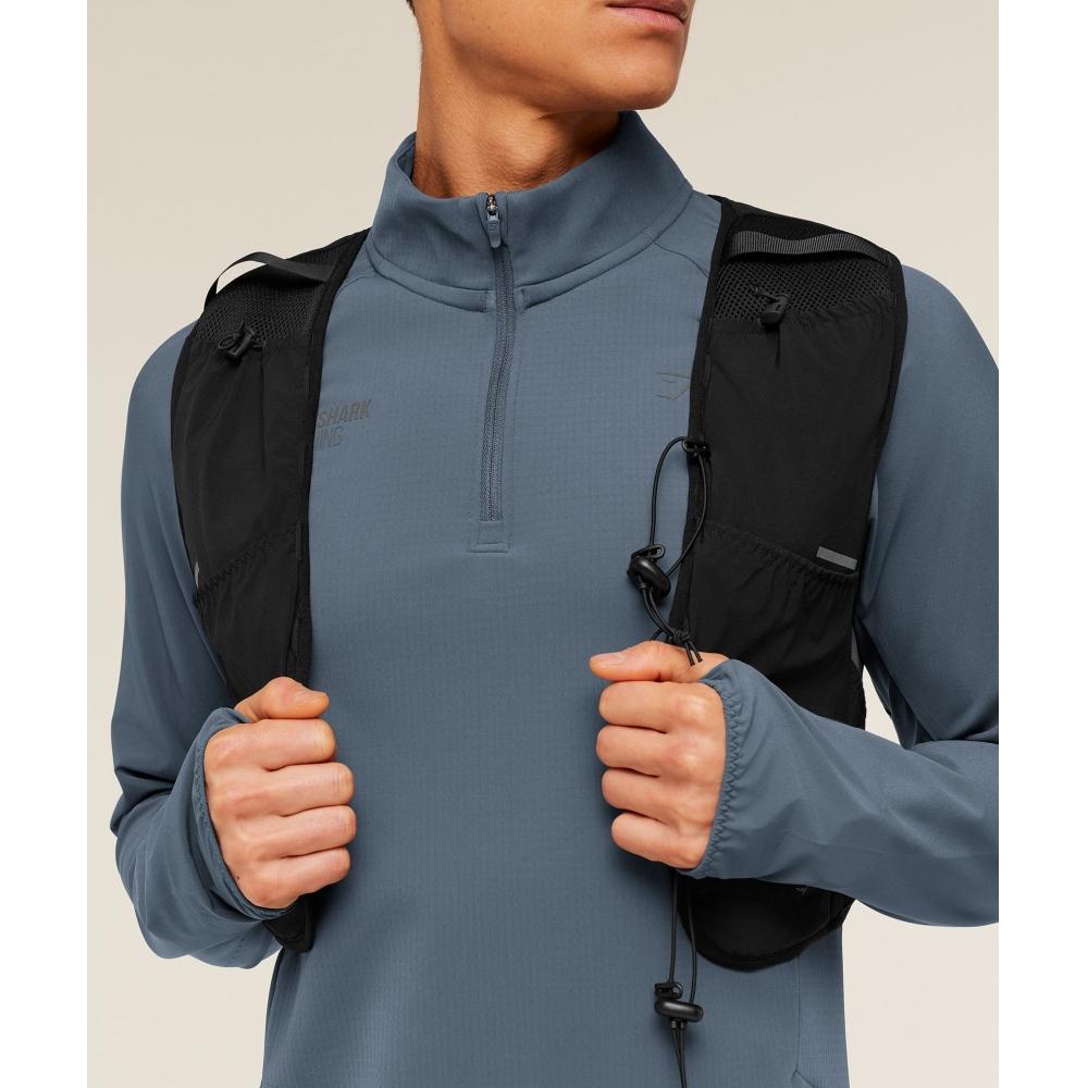 Gymshark Running Elite 1 4 Zip Titanium Blue A2b2s Ucmq