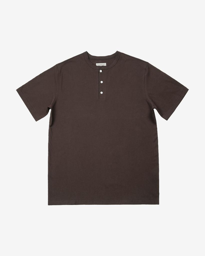 Solti Utility Henly Neck T-Shirts (Brown)