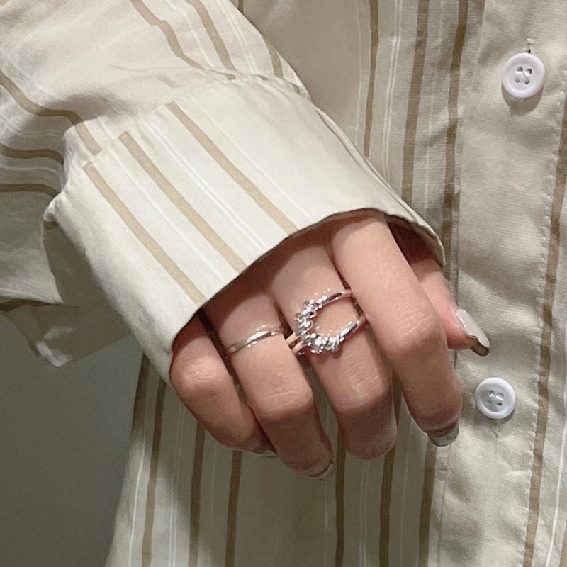 Korean Fashion S925 Sterling Silver Knotted Twist Ring - Simple INS Blogger Style