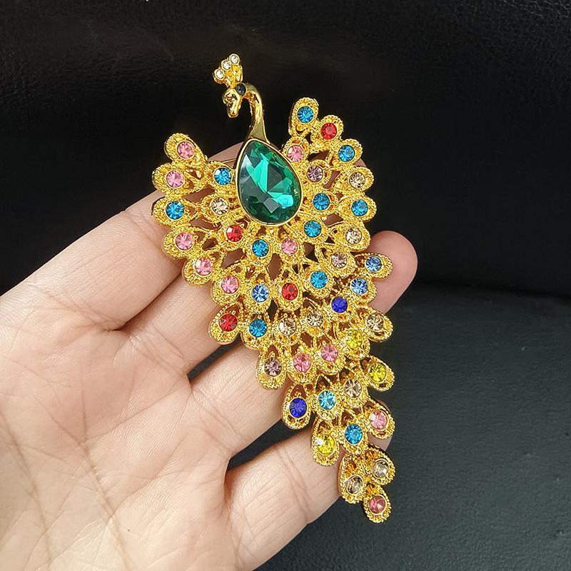 

Ins Feeling Peacock Spread Its Tail, Light Luxury High-end Trendy Brooch 3*6cm