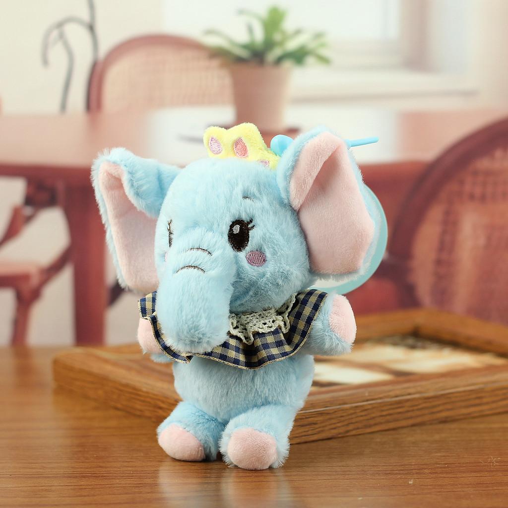 Plush Elephant Keychain With Cute Bowtie Soft Toy For Bag Decoration And Gift