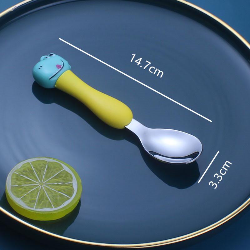 Baby Spoon Fork Gadgets Children Utensil Creative Cartoon Set 304 Stainless Steel Toddler Dinnerware Infant Feeding Portable