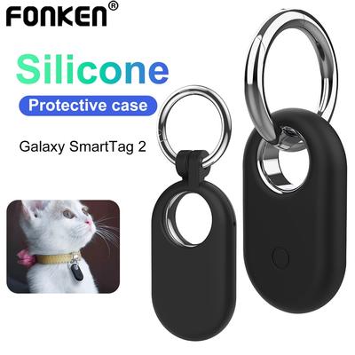 FONKEN Samsung Galaxy SmartTag 2 Locator Tracker Case Silikona Atslēgu piekariņš Pet Dog Tracker Pretnozaudēšanas vāciņš Aizsargmaciņa Smart Tag 2