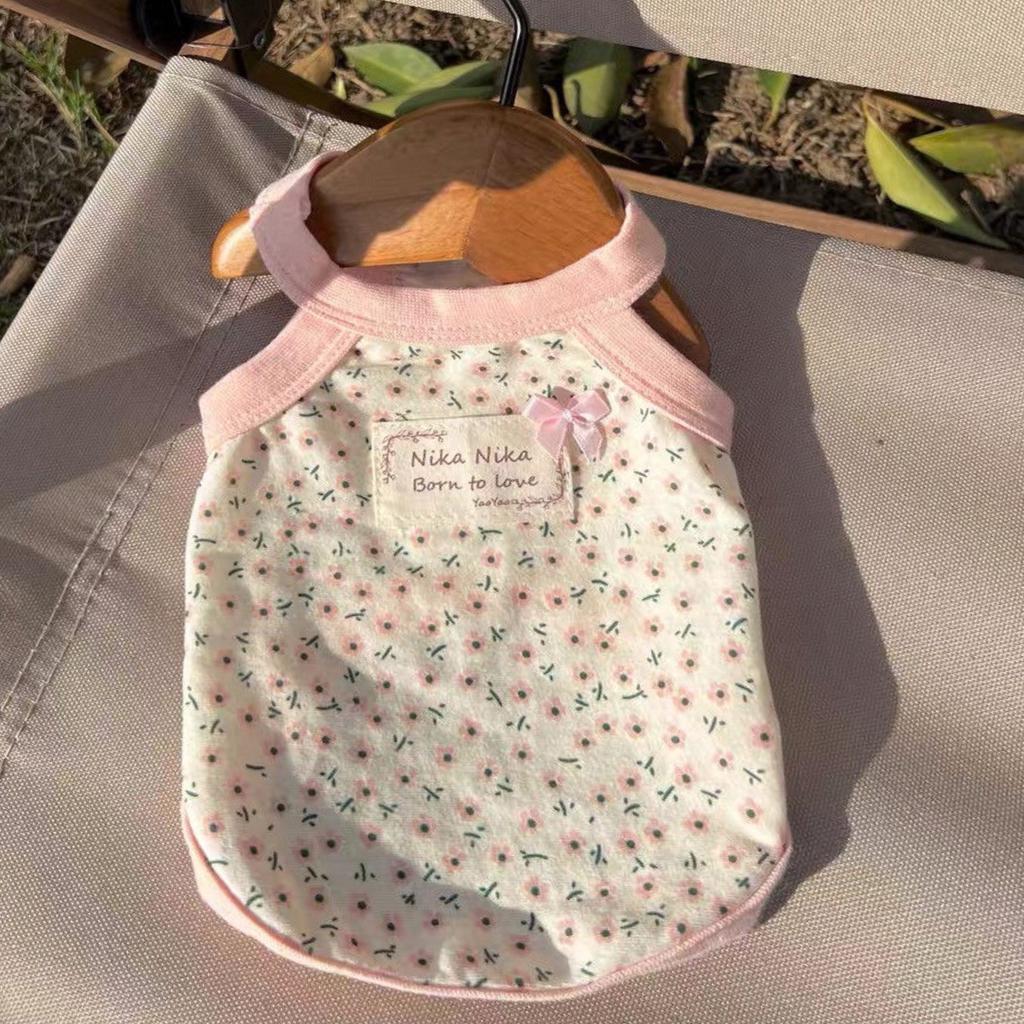 Summer pet clothes new puppy dog clothes Pomeranian bear teddy kitten T-shirt thin breathable cute