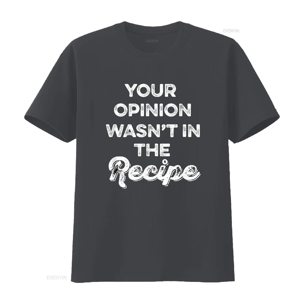 Lustiges Herren-Koch-T-Shirt Deine Meinung war nicht im Rezept Schwarz vintage Gewaschen Stilvoller Streetwear Bequem Leicht modisch
