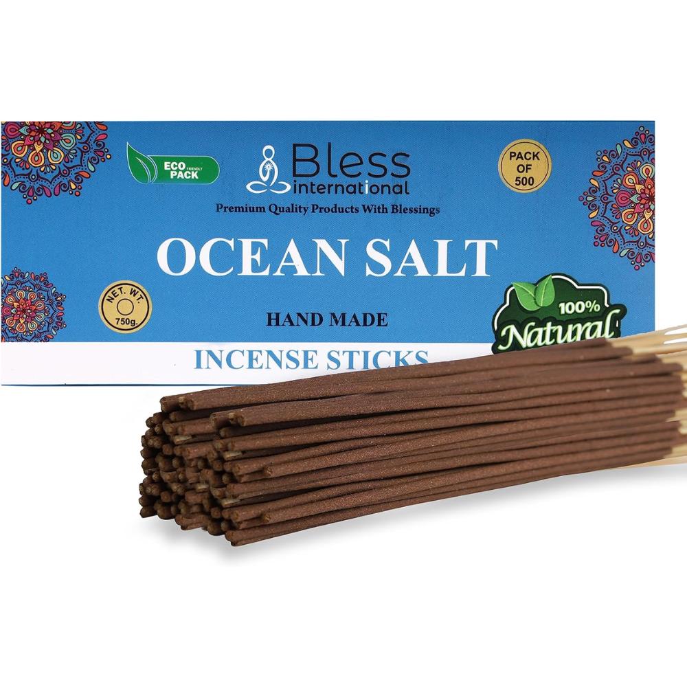 Bless-Ocean-Salt-Incense-Sticks 100%-Natural-Handmade-Hand-Dipped-Incense-Sticks Organic-Chemicals-Free for-Purification-Relaxation-Positivity
