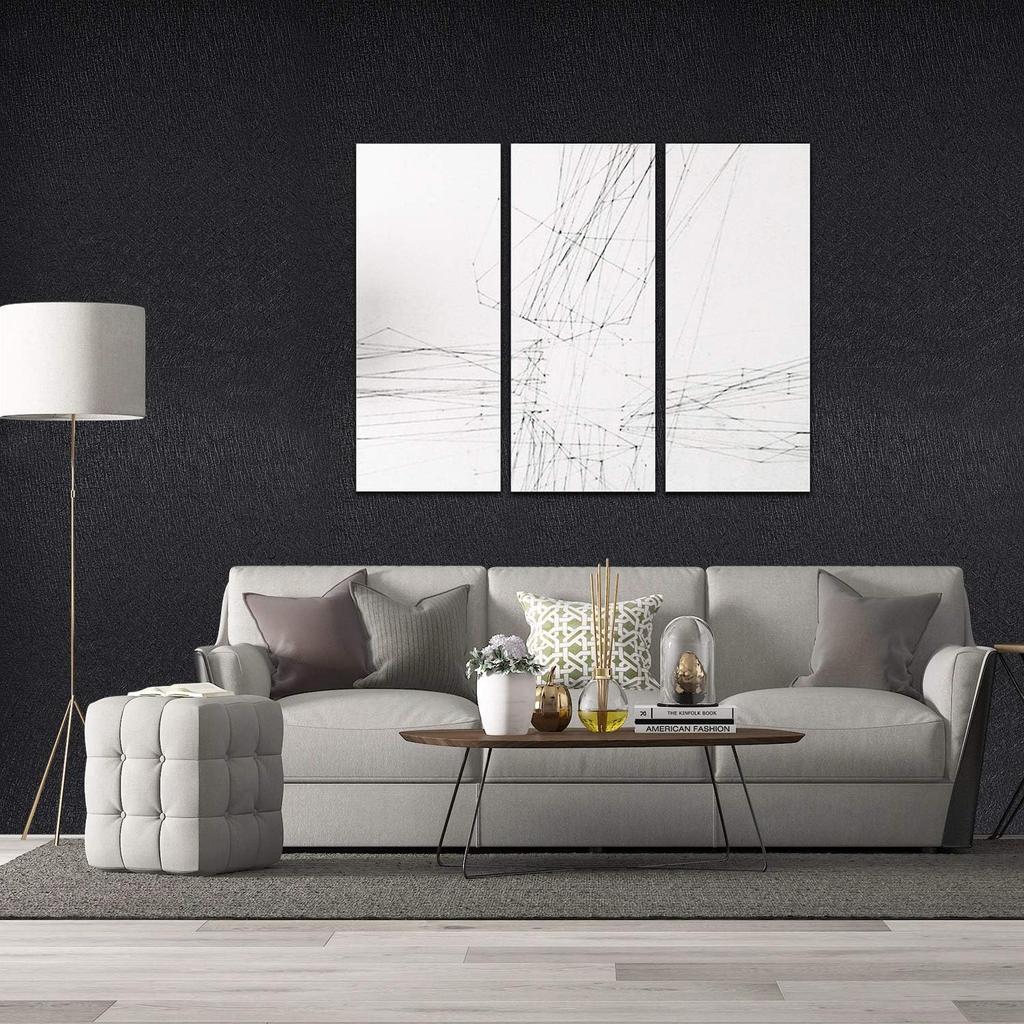 Thick Black Silk Contact Paper for Home Decor,Textured Self-Adhesive Wallpaper, Cabinet, Table, Chair, Room, Backdrop Renovation