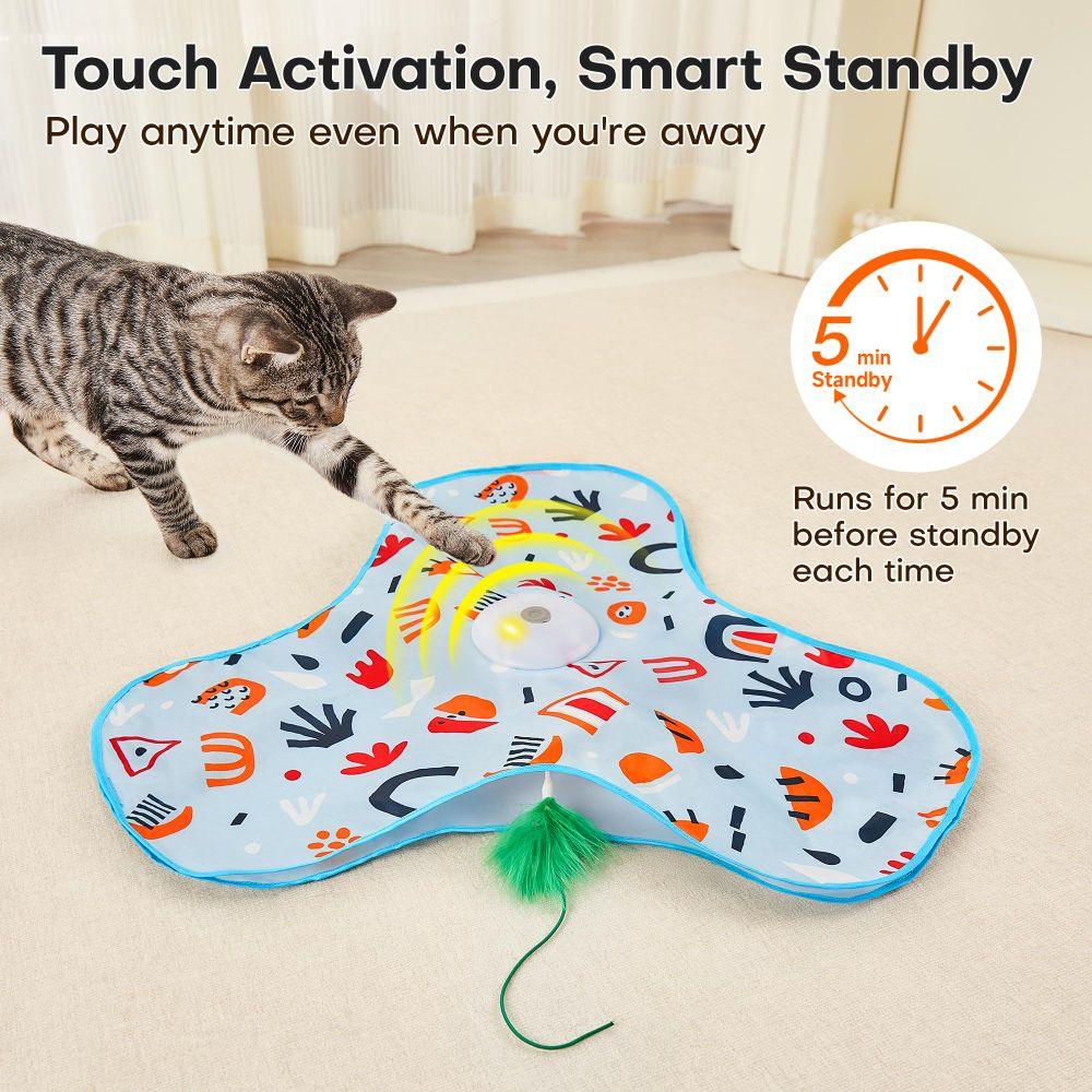 Smart Hide and Seek Cat Toy Motion Activated Interactive Cat Toys Pet Game Cover  Kitten Teaser