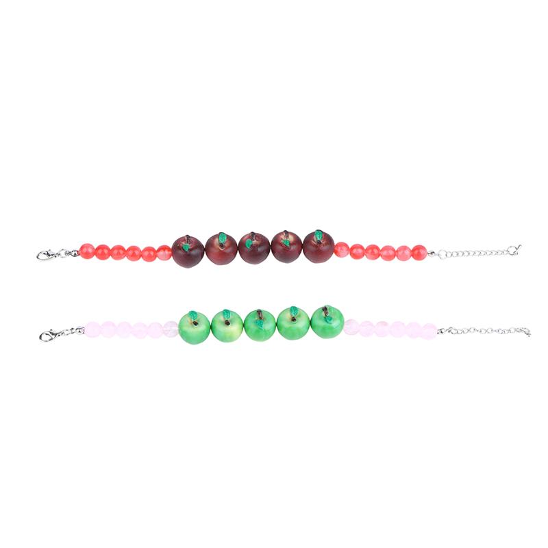 Resin Simulation Fruit Bracelet Beaded Dopamine Beads Bracelet Fruit Summer Jewelry For Women Girls Daily Wear