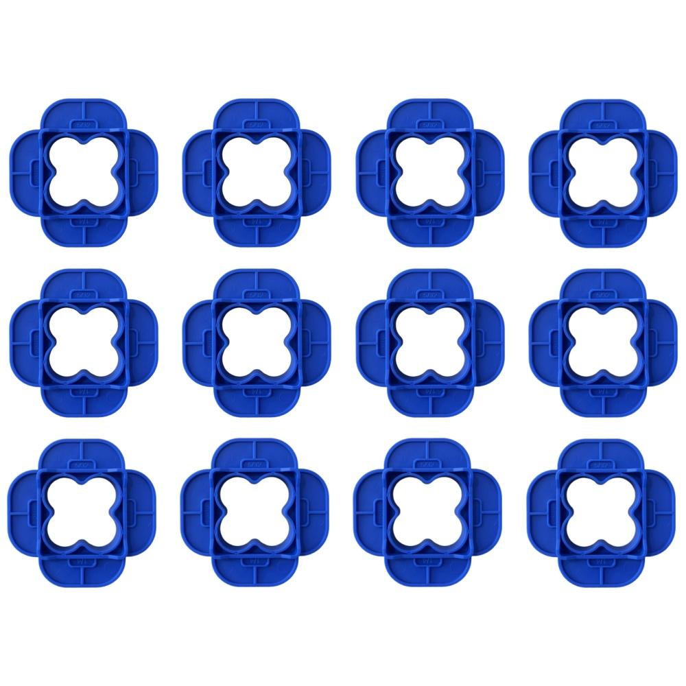 12Pcs-1Pc 4-in-1 ABS Deck Spacer Tools Multi-Size Reusable Floor Seam Width Tools Pressure Treated Composite Plank Deck Spacers