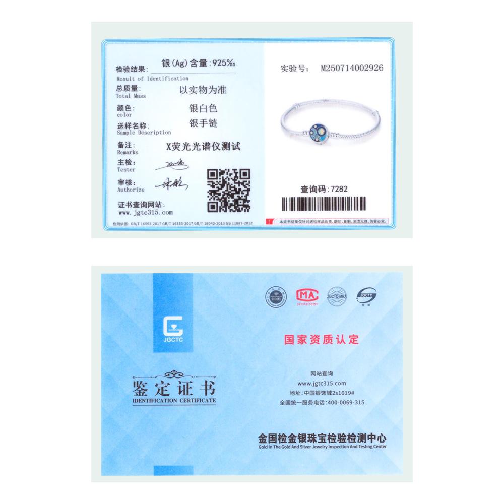 925 Silver Rubber Bracelet Love Butterfly Clover Charm Beads Jewelry For Women Original Love Gifts