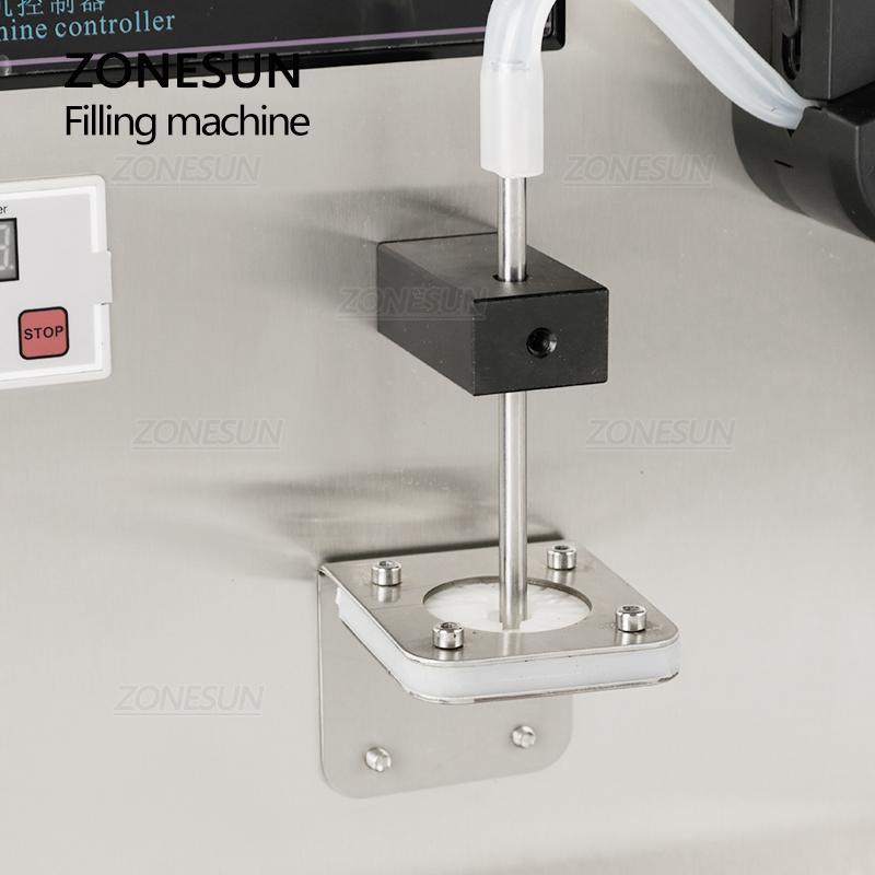 ZONESUN Semi Automatic Filling Machine Peristaltic Pump Nail Polish Thick Liquid Honey Single Nozzle Pigment Vial Bottle Filler