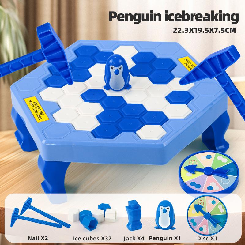 Save Penguin Ice Breaker Knocking Game - Interactive Wall Board Game With Disassembling Fun For Kids And Adults