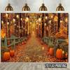 2D Flat Design, 1 Piece, Autumn Maple Leaf Pattern Background, Suitable for Indoor and Outdoor Decoration