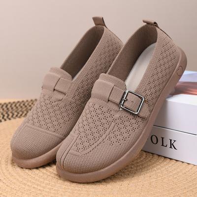 2025 New Flying Woven Women's Casual Shoes Soft Sole Is Not Tired, Comfortable and Versatile Middle-aged and Elderly Mother Shoes