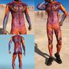 3D Digital Printing Stage Performance Costumes Adults Halloween Events Carnival Theme Party Cosplay Outfit Pretend Game Jumpsuit