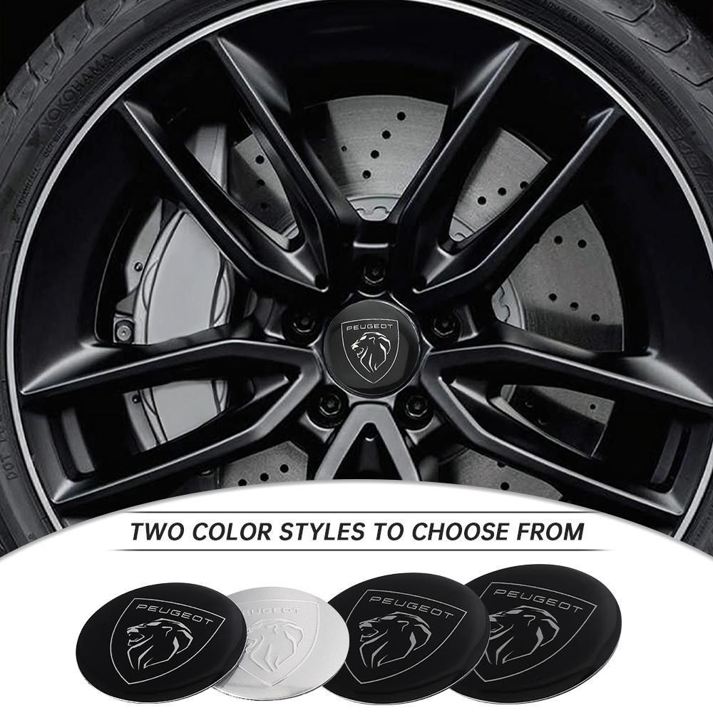 4 ks 56/60/65mm Krytky středových kol auta Prachovka Samolepka Pro Peugeot 408 4008 308 3008 2008 5008 508 106 107 208 301 205 607