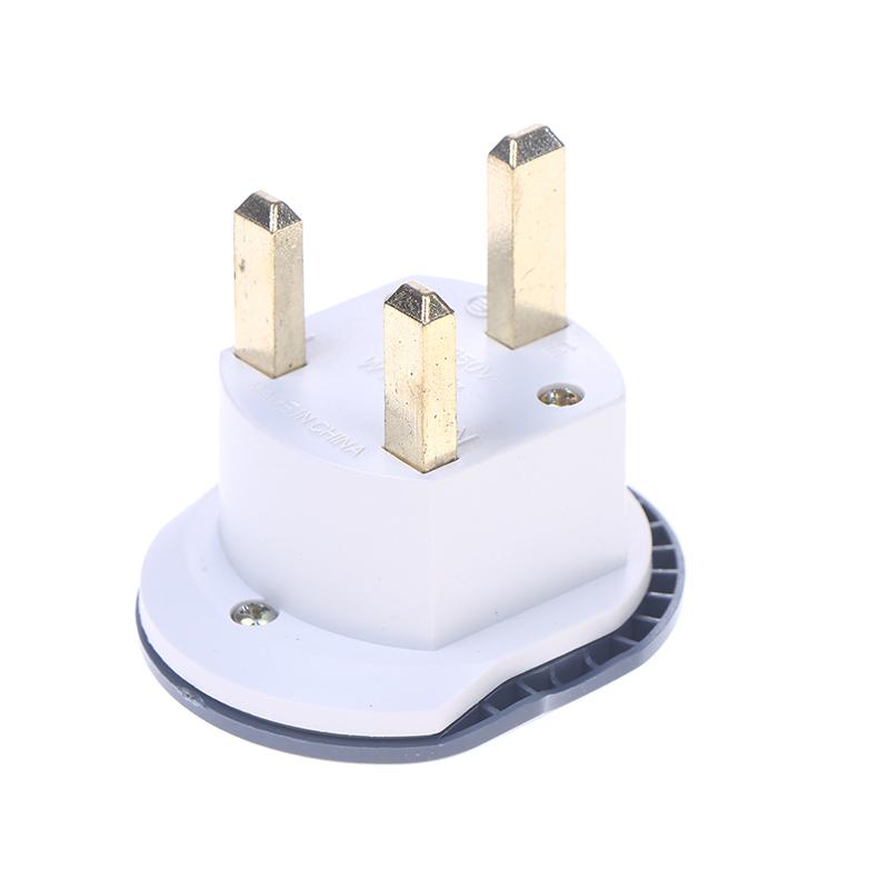 

1/2Pcs Uk Plug Adapter 13A 250V Hk Travel Adapter Converter 2 Round Socket Universal Au Us Eu Cn To Uk Ac Wall Socket 1pcs