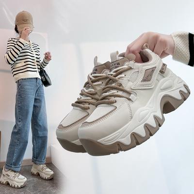 Mode 2024 Mode Lässige Plateau-Sneaker Damen Frühling Herbst Neue Design-Sportschuhe Damen Farbabstimmung Zapatillas Mujer