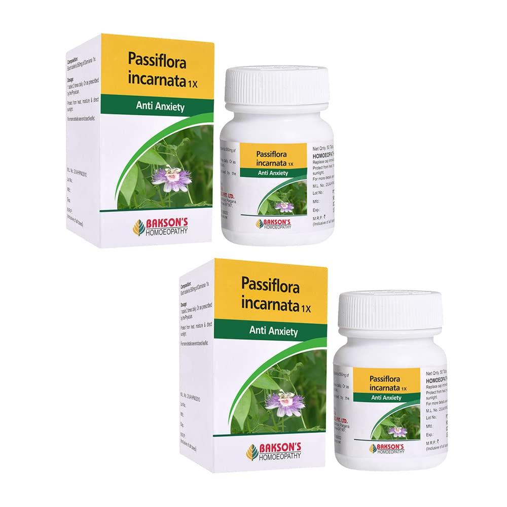 

Dr. Bakshi s Bakson s Passiflora Incarnata 1X Tablets For Calm Sleep & Nerve Support Relaxation 50 Tabs X Pack Of 2