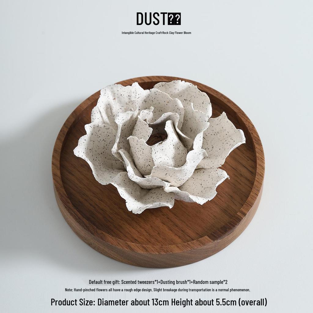 Handmade Ceramic Flower Incense Holder - Chinese Aromatherapy Diffuser Souvenir