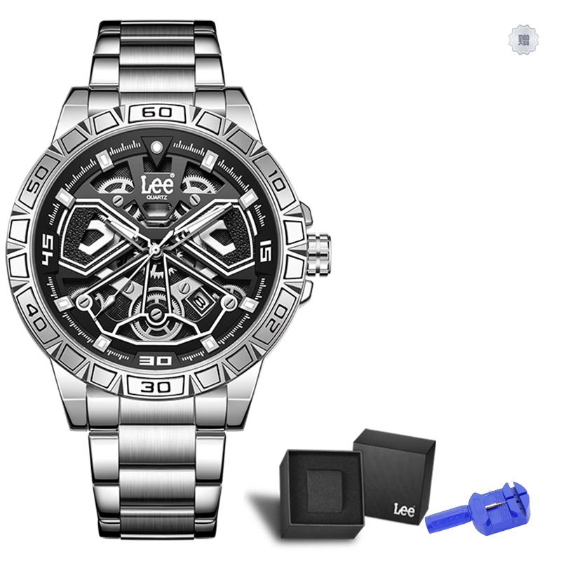 Lee Наручные часы Кварцевый механизм Серебристый циферблат Унисекс M475A [Silver]LEF-M475