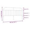 VidaXL White Metal Headboard 180 Cm 353720