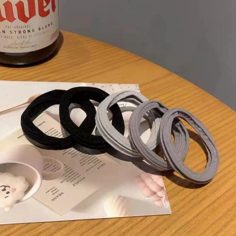 

5 шт. 5 см Разноцветные Толстые Резинки для Волос Флуоресцентного Цвета Эластичные Резинки для Девочек Головные Уборы Скранчи Держатель Аксессуары для Волос Подарок 5pcs серый