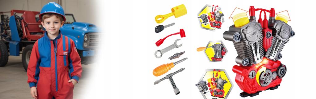 Engine For Unscrewing Screwing Parts Little Handyman Mechanic Kit