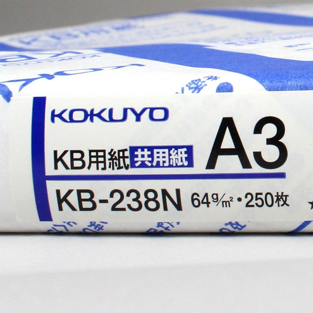 KOKUYO PPC Paper, Multipurpose Paper, FSC 64G, A3, 250 Sheets, KB-238N