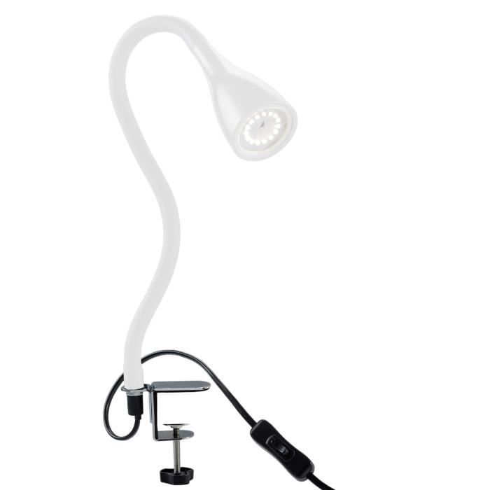 Lampe De Lecture À Pince - LED - GU10 5W - Dimmable - 400 Lumen - Blanc
