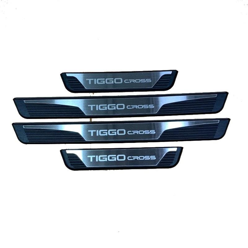 For Chery Tiggo 4 CHS Tiggo 4 PRO Tiggo CROSS 2025 2026 Tilbehør Bil Dørterskel Pedal Skrapeplate Deksel Trim Beskytter Klistremerke