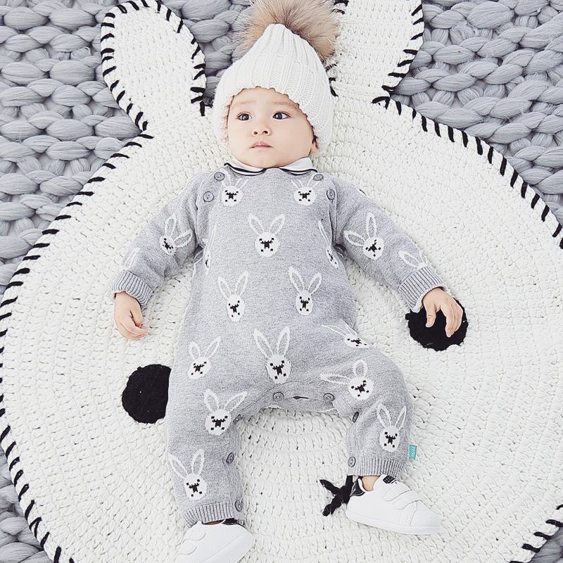 

Детский вязаный комбинезончик для весны и осени, свитер для мальчика, свитер, костюм для скалолазания, вязаный комплект свитеров, чехол для пука 66Cm (10-6.5 kg)