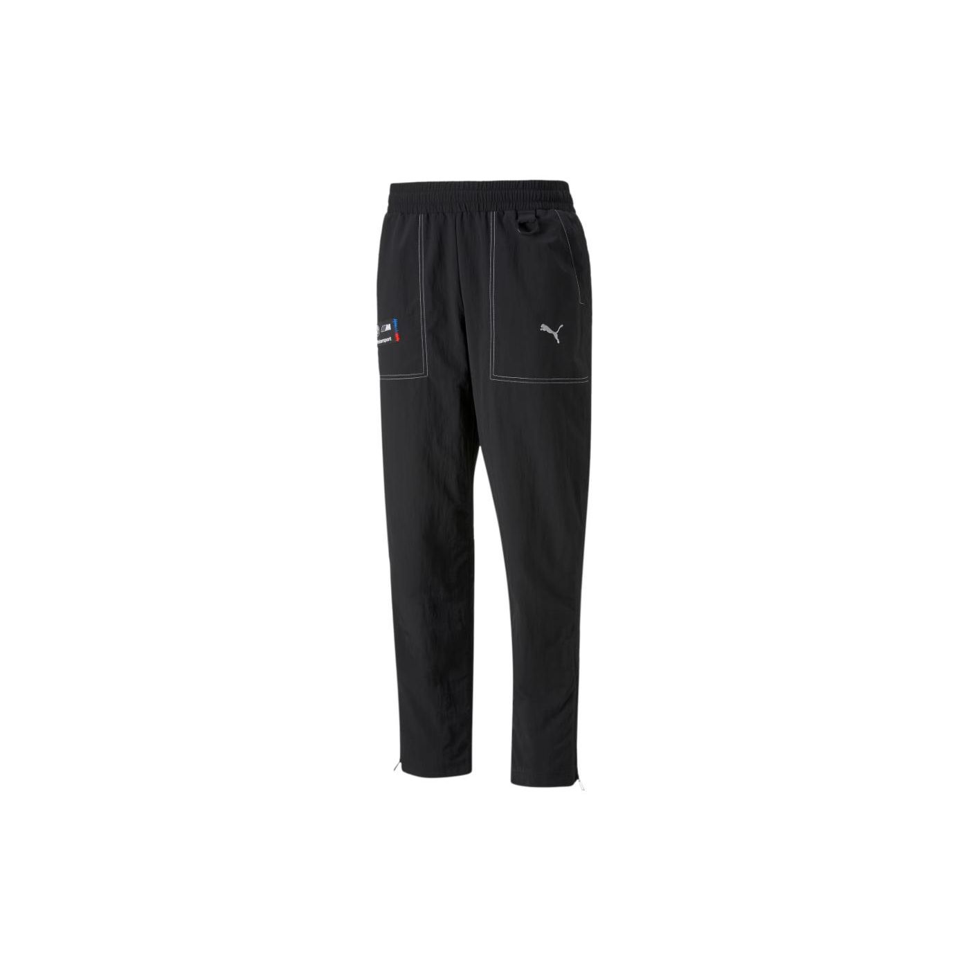 

Puma Logo Print Straight Leg Elastic Fit Knit Sports Pants Men bottoms Black 534798-01 S