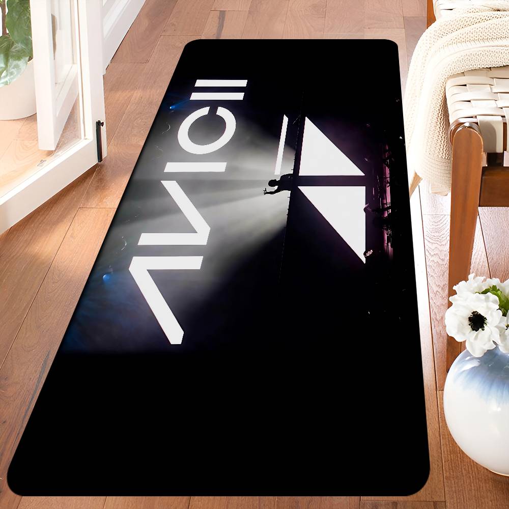 

DJ A-Avicii Logo Hallway Carpet Washable Non-Slip Living Room Sofa Chairs Area Mat Kitchen Doormat Area Rug 40x60cm