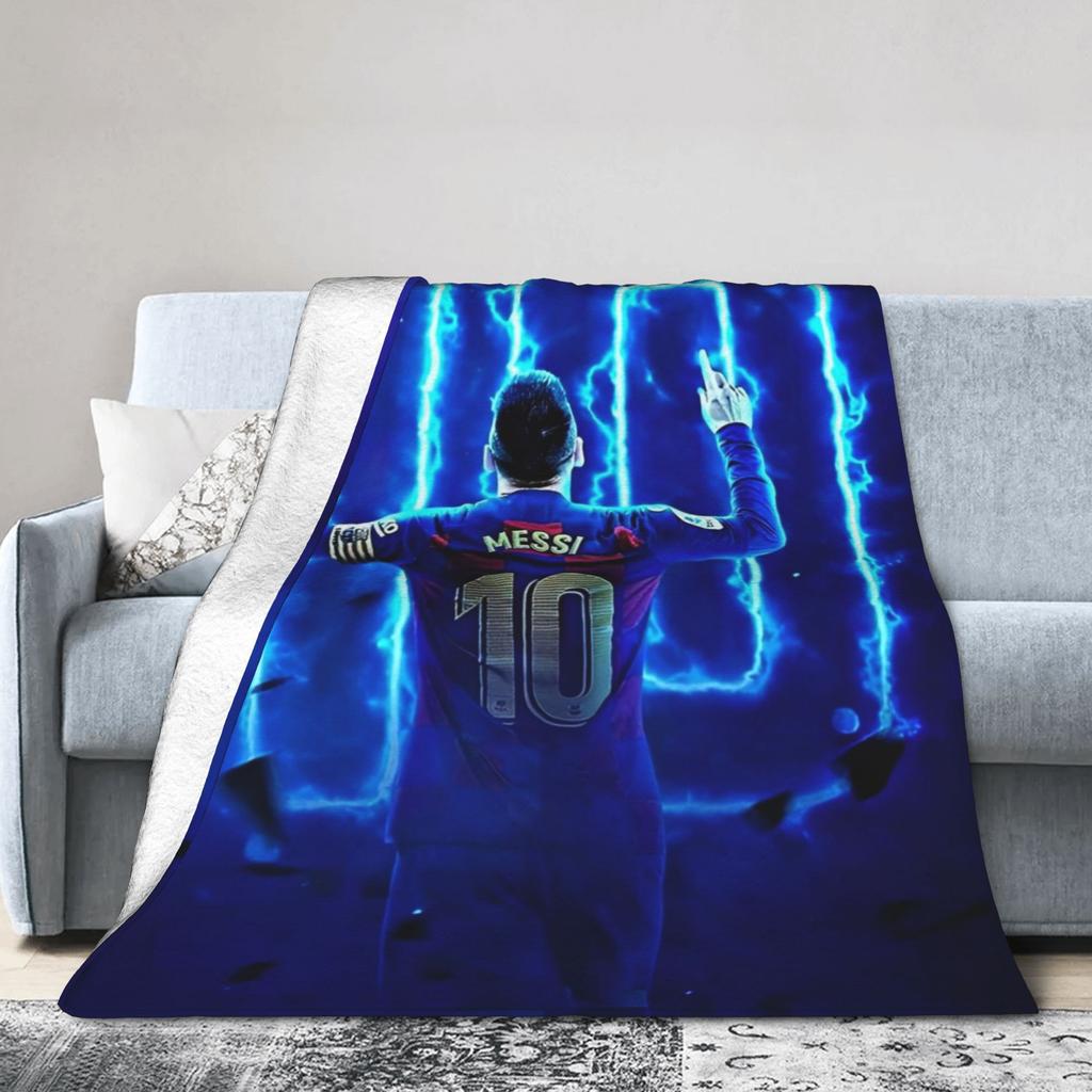 Argentina Number 10 Football Soccer Blanket Flannel Decoration Messied Portable Warm Throw Blanket for Home Couch Bedding Throws