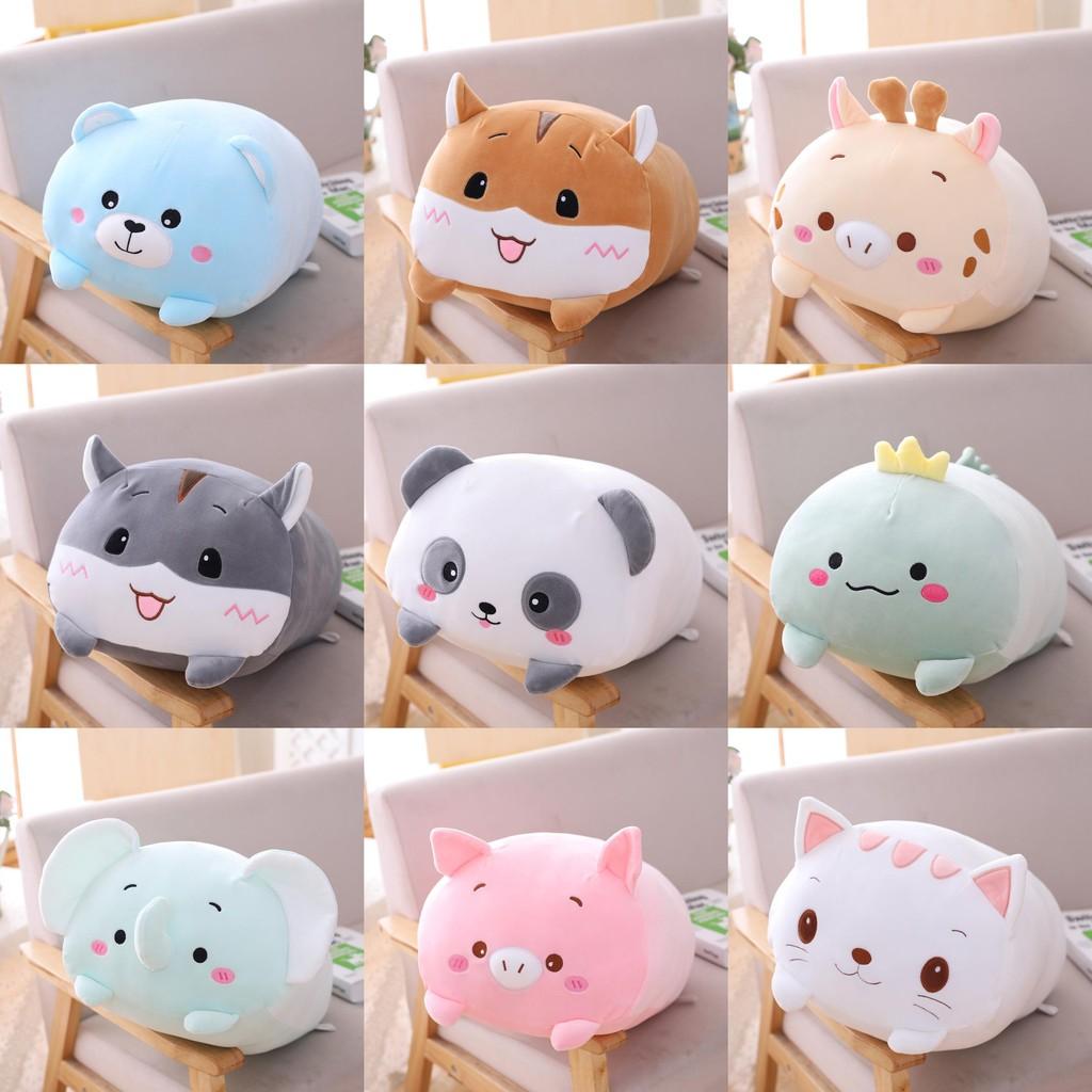 Animal Cute Cartoon Strip Plush Toy Elephant Dinosaur Hamster Deer Children Gift