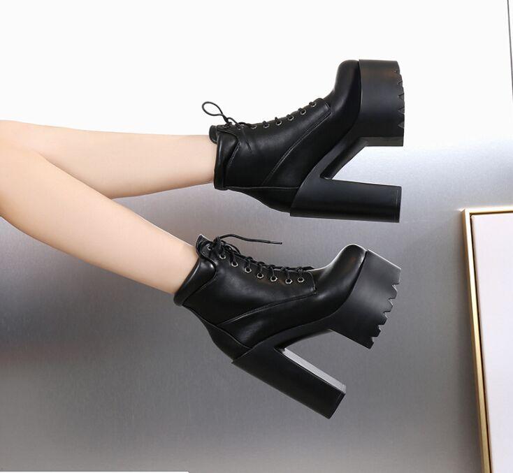 Autumn New 14 Cm High Heel Boots Sexy Nightclub Short Boots for Women Casual Knight Boots