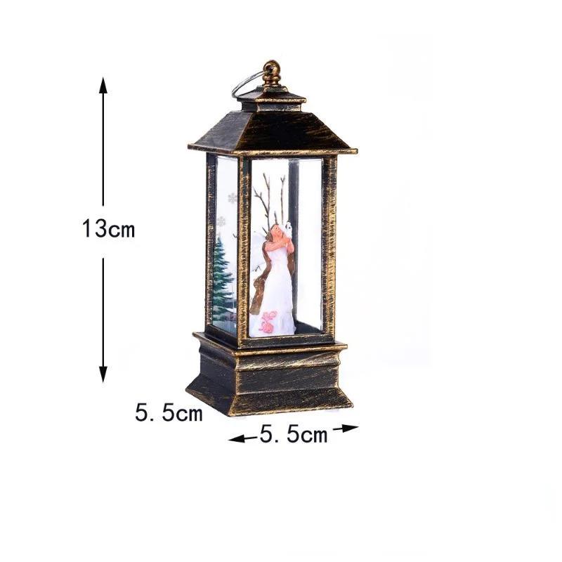 Retro Quadratische Lampe Weihnachtsmann Nachtlicht Weihnachten LED Windlichter Weihnachtsbaumschmuck Weihnachten Heimdekoration Geschenk