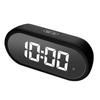 LED Digital Dual Alarm Clock Snooze Modes Adjustable Brightness Voice Control USB Charging Table Timepiece Nightstand Decor