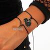 European & American Halloween Cartoon Bat Ghost Pendant Bracelet Set for Women