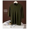 2025 Puyuan Early Autumn Mulberry Silk Wool Semi-High Neck Short Sleeve Women's Shirt - Softer Than a Kiss