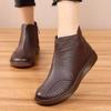 2025 Autumn Retro Shoes Woman Winter Boots  Women's Genuine Leather Shoes Female Ankle Boots Flat With Zip Botas