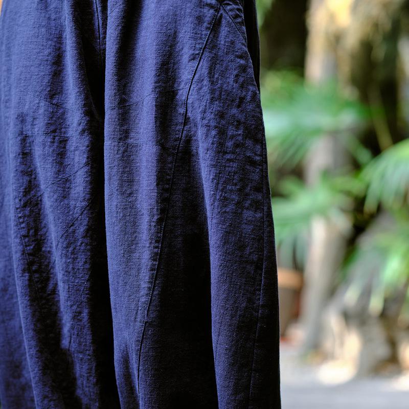 Women's Plus Size Cotton-Linen Zen Tai Chi Pants - 2025 Spring/Summer Retro Style