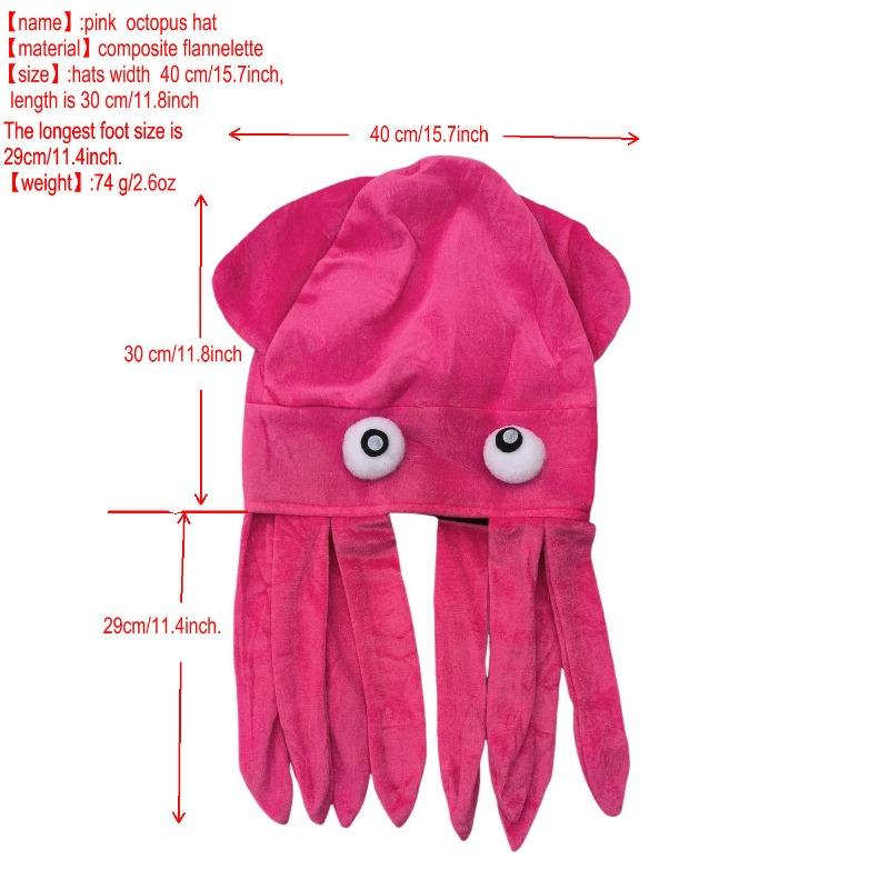 1 pièce Halloween Chapeaux d'animaux drôles Feutre de polyester coloré Poulpe/Canard/Champignon Costume Couvre-tête pour Fête Accessoires photo