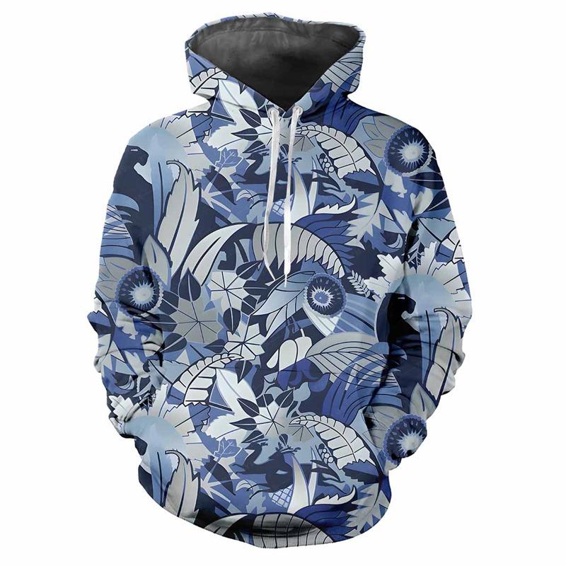Jungle Camouflage Printed Hoodie Men Spring Autumn Street Sweatshirt Loose Casual Outdoor Sports Top Long Sleeve Hoodies