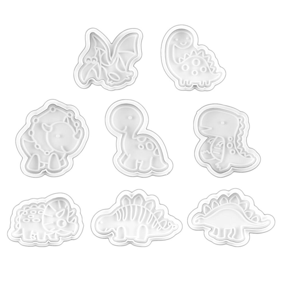 24 Pcs Dinosaur Shape Biscuit Cutter Plunger Cutter