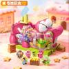 New Keeppley Crayon Shin-chan Building Blocks Cartoon Crocodile Mountain Biscuit Factory Assembly Model Toys Christmas Gifts