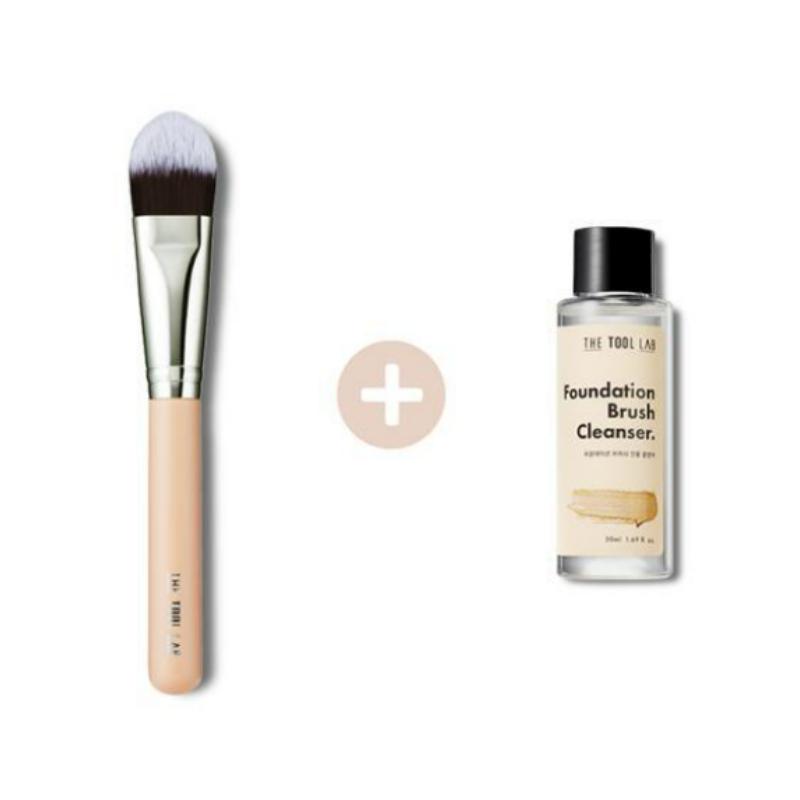 The Tool Lab 105 Foundation Brush Set (Brush + Foundation Brush Cleanser)
