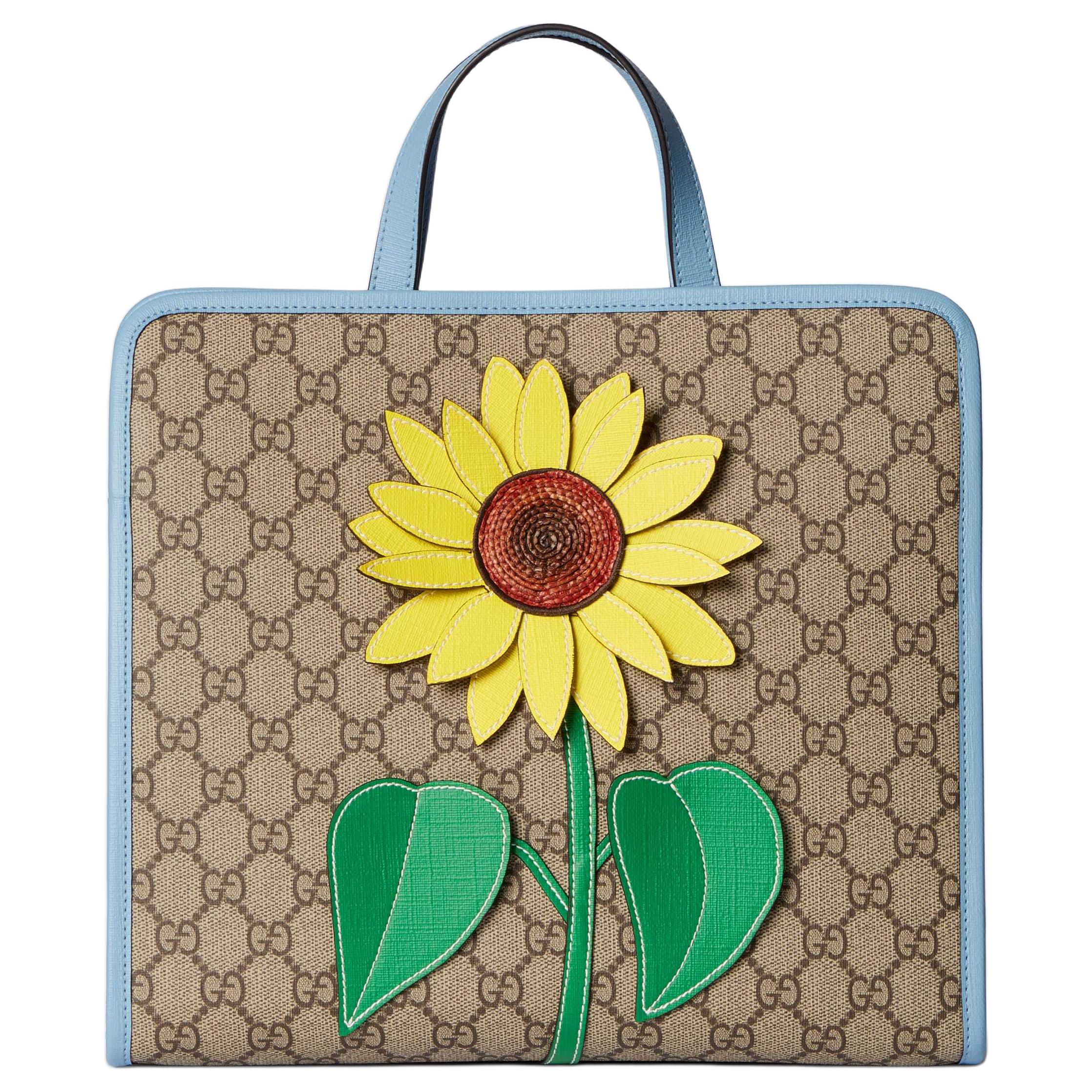 

Gucci Cruise Sunflower Supreme Detail GG Supreme Canvas Tote Bag Kids tote bags Beige Dark-Brown 814044-FAD5N-9750 Basic Set (Bag+Dust Bag)